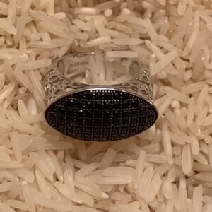 Sterling Silver and Black Obsidian Ring